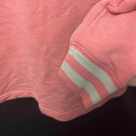 PINK Victoria’s Secret- pink and white pullover hoodie - Picture 4 of 7